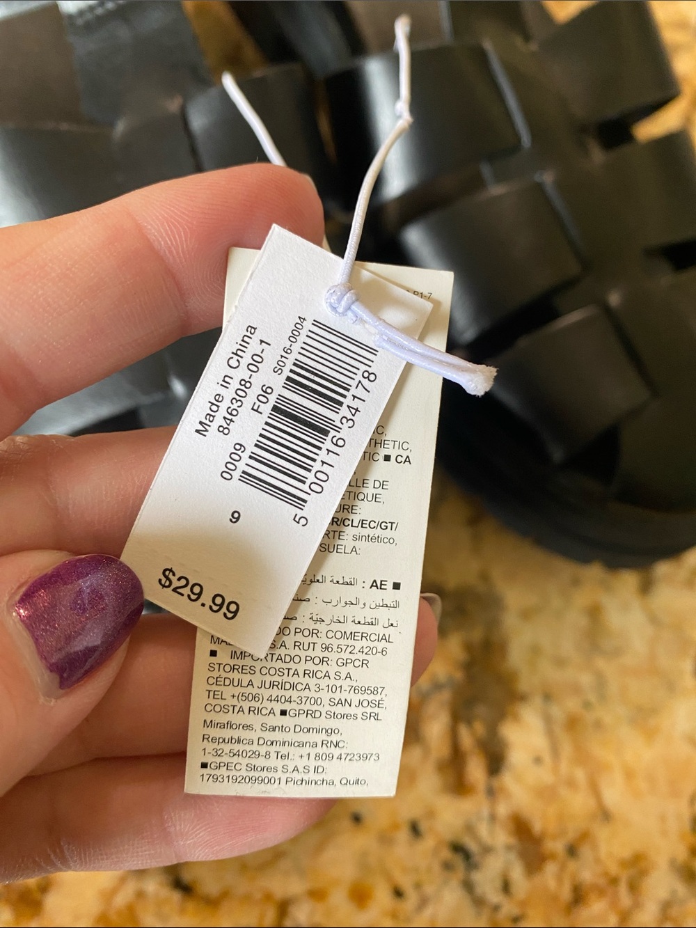 NWT Old navy Black Platform Sandals - Picture 4 of 5